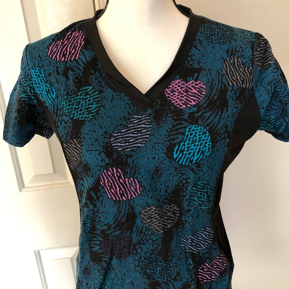 White cross women’s scrub top